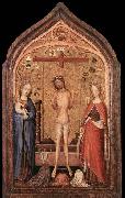 MASTER of Saint Veronica The Man of Sorrow with the Virgin and St Catherine France oil painting artist